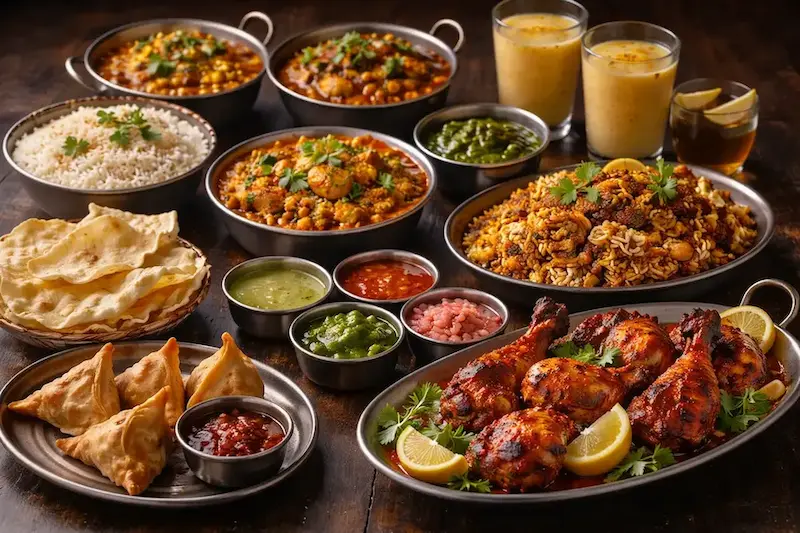 entrantes de cocina india para catering en casa en Madrid