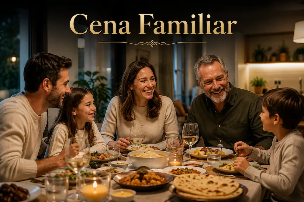 Cena familiar con chef privado y comida india en Madrid