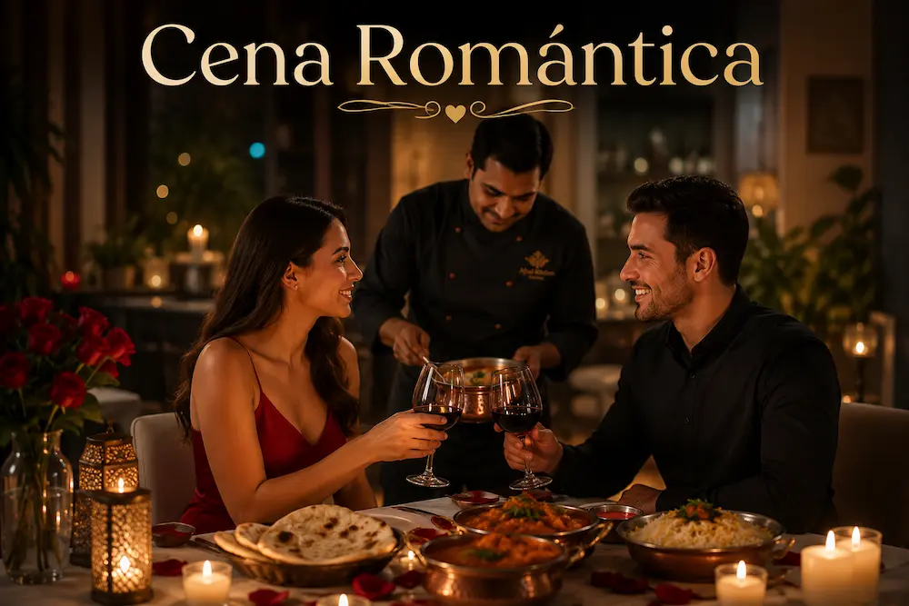 Cena romántica con chef privado y catering indio en Madrid
