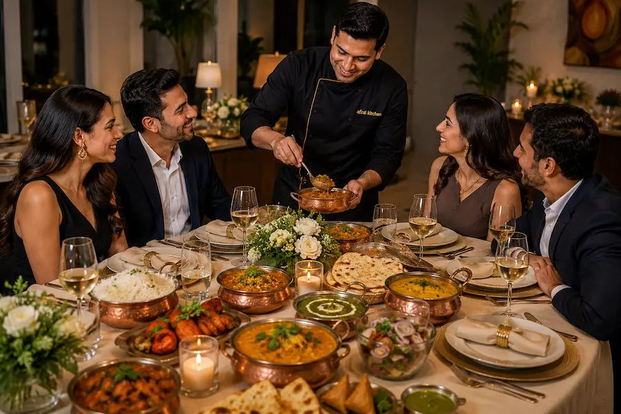 chef privado para eventos en Madrid con comida india