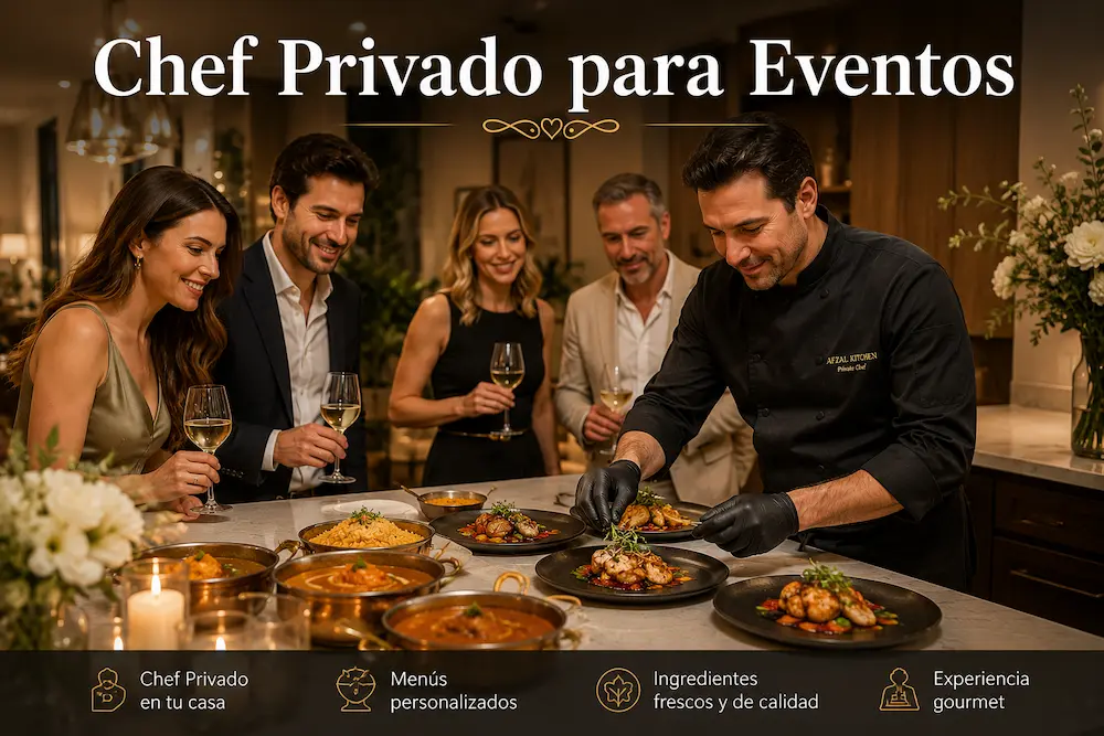 Chef privado para eventos y catering en casa en Madrid