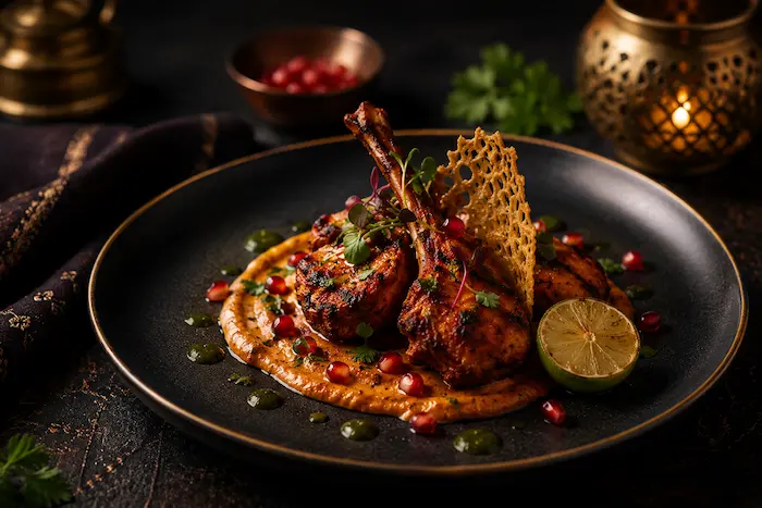 Chef special signature dish with premium grilled meat, elegant plating and authentic flavors
