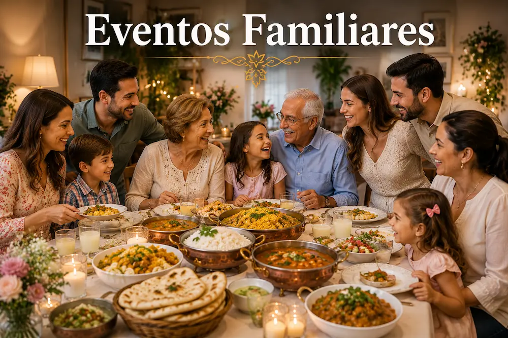 eventos familiares con catering indio en Madrid