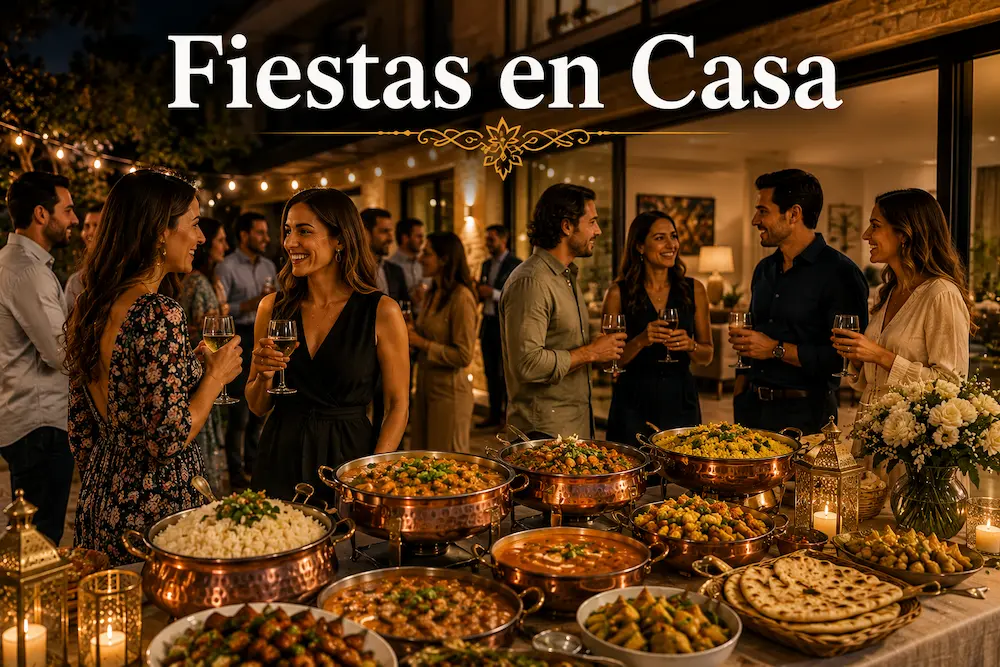 fiestas en casa con catering indio en Madrid